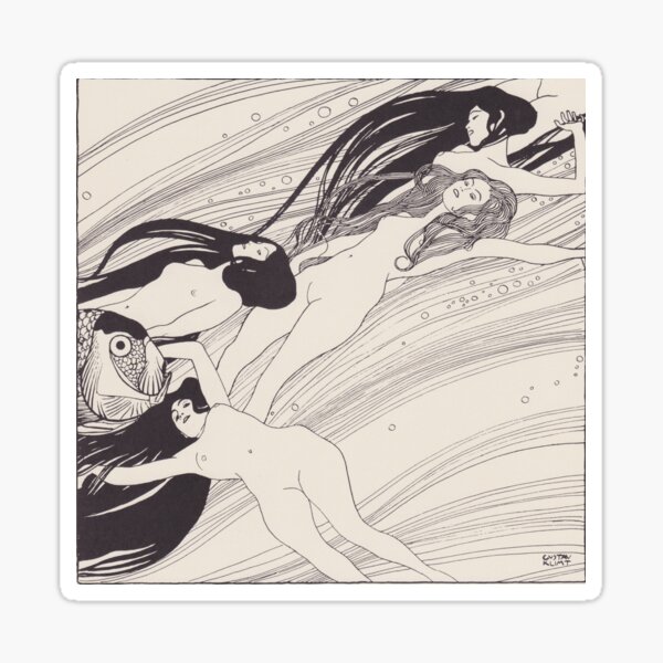 Gustav Klimt fish blood Sticker