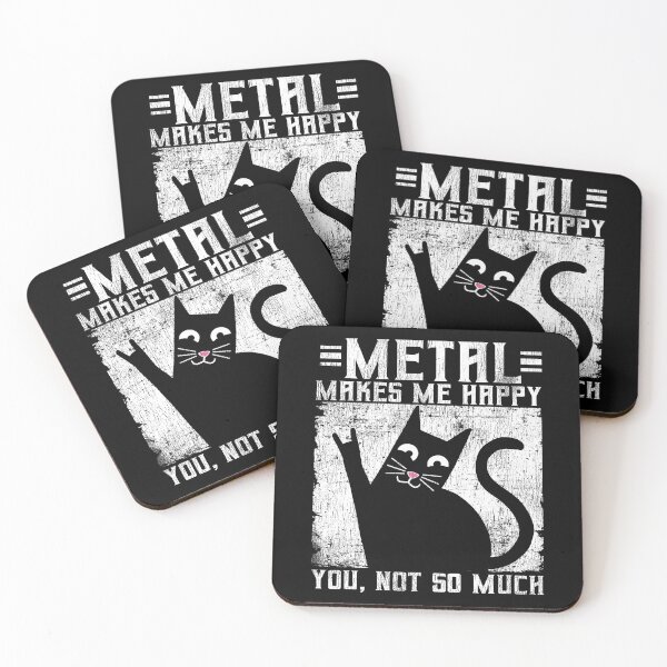 Item preview, Funny Metal Makes Me Happy Cat designed and sold by Stronzi.