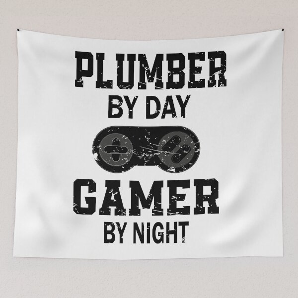 Item preview, Plumber by day gamer by night designed and sold by YAHIA-14.