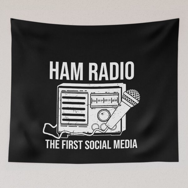 Item preview, Funny Ham Radio Shirt The First Social Media Amateur Radio designed and sold by MarioShirtWorld.
