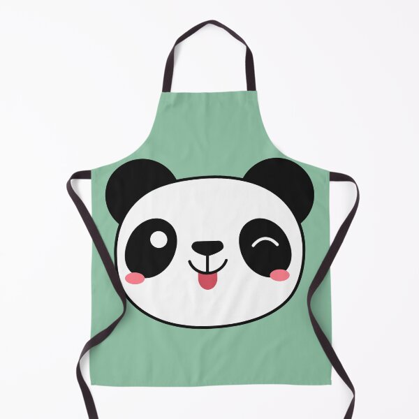 Item preview, Cheeky Panda Face (Green) designed and sold by Hedda Young.