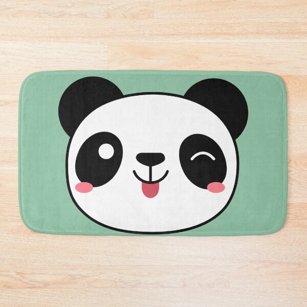 Item preview, Cheeky Panda Face (Green) designed and sold by Hedda Young.