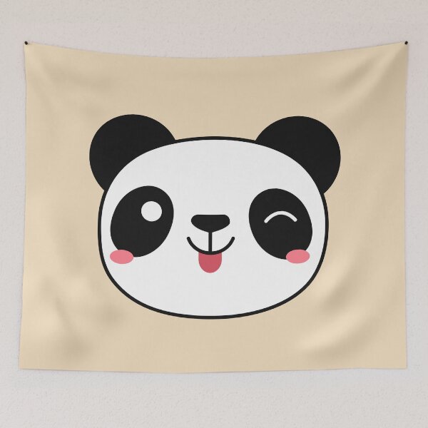 Item preview, Cheeky Panda Face (Yellow) designed and sold by Hedda Young.