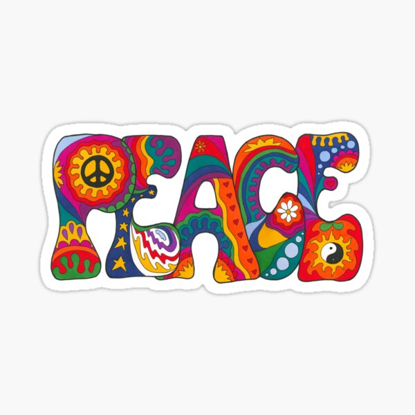 Psychedelic Peace Sticker