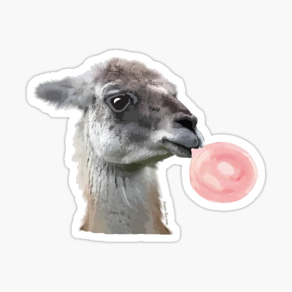 Llama Bubbles Sticker