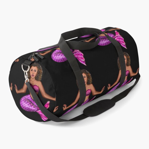 Item preview, Mermaid pose Cute  mermaid siting cross legged, brown eyes, Curly hair  and caramel brown skin - light background designed and sold by Artonmytee.