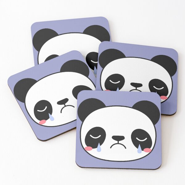 Item preview, Sad Panda Face (Blue) designed and sold by Hedda Young.