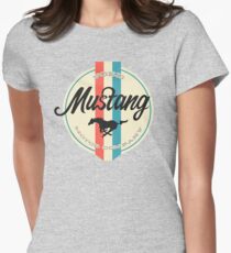Mustang retro Women's Fitted T-Shirt
