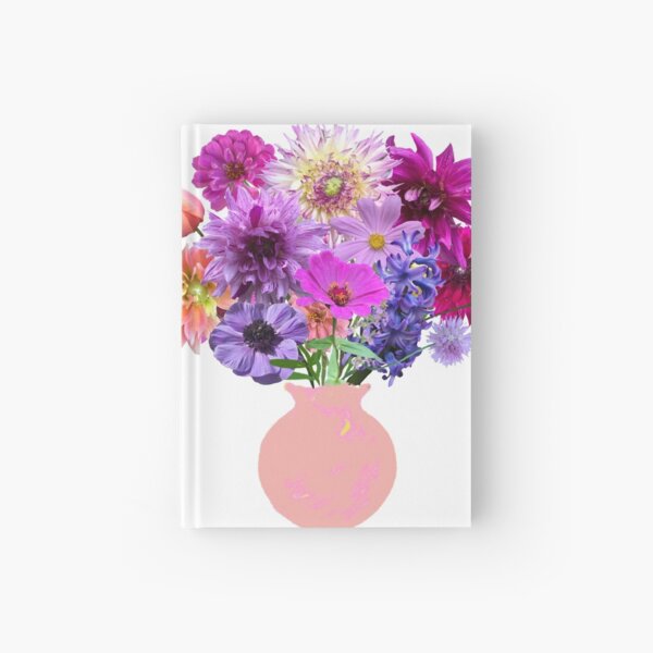 Dahlia and tulip bouquet sticker by Tea with Xanthe Hardcover Journal