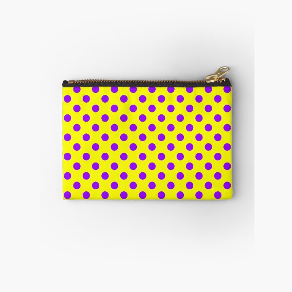 Item preview, Purple Polka Dots on Yellow Background designed and sold by Bumblefuzzies.