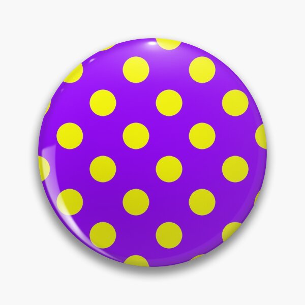 Item preview, Yellow Polka Dots on Purple Background designed and sold by Bumblefuzzies.