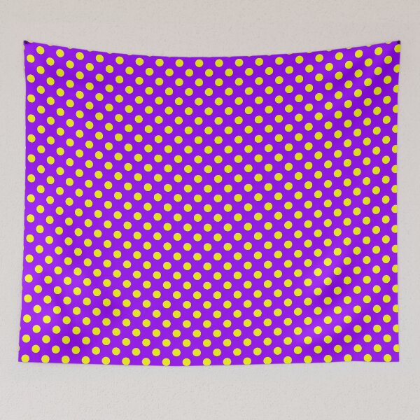 Item preview, Yellow Polka Dots on Purple Background designed and sold by Bumblefuzzies.