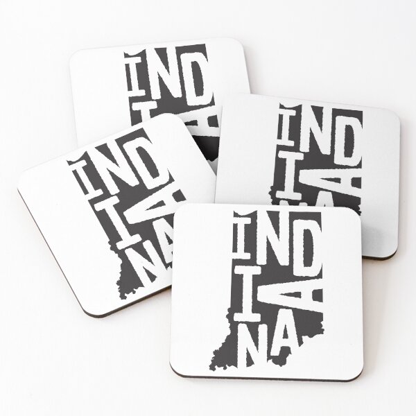 Item preview, Indiana State Design | Abstract Indiana Lettering Graphic | Indiana Gift | Indiana Map designed and sold by crookedriverusa.