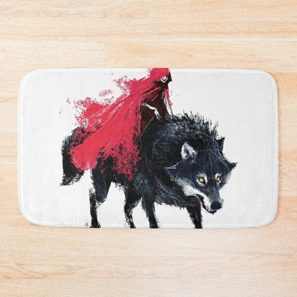 Item preview, red riding hood riding wolf illustration, Big Bad Wolf Little Red Riding Hood Gray wolf Drawing Art, Fairy tale little red hat illustration transparent background PNG clipart designed and sold by Halalolo.