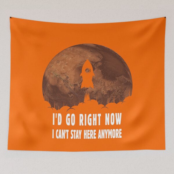 Item preview, I'd Go Right Now - Funny Sarcastic Occupy Mars Themed Saying for All Tired of This Worse Year - Gift for Astronomers, Teachers, Scientists, Fans of Space Exploration, Rockets, Alien Life Search designed and sold by WG-Factory.