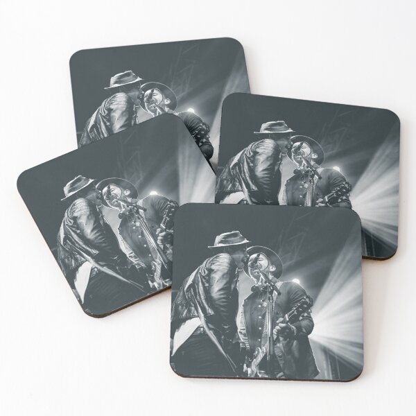 Item preview, Portrait of two band members in black and white designed and sold by erikallen920.