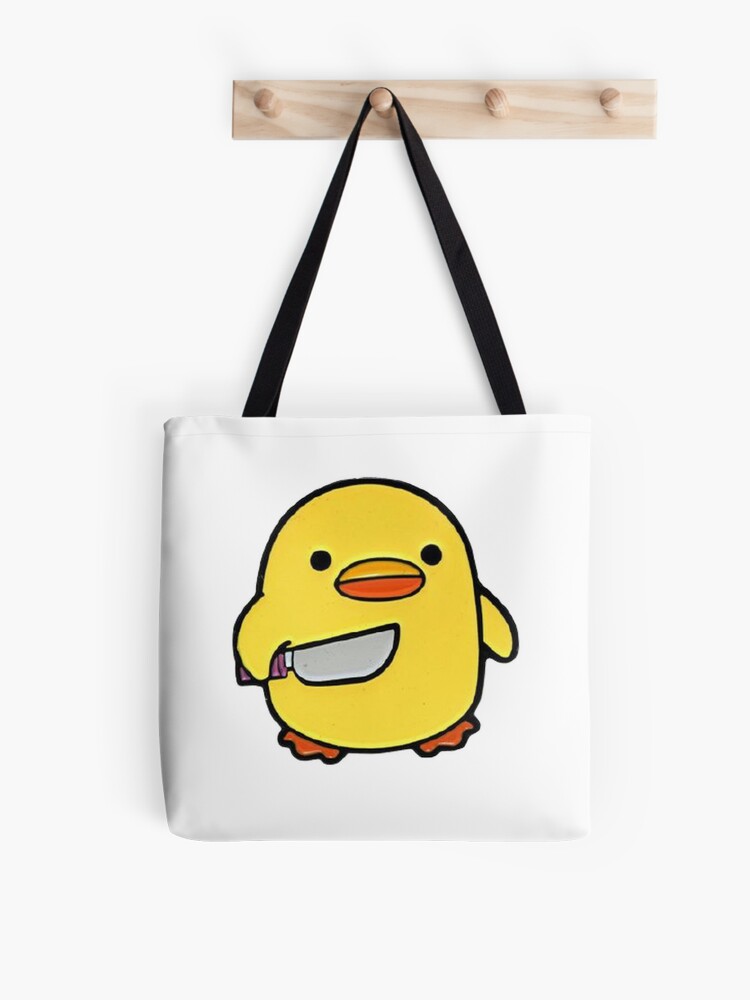 LANBAIHE You've Been Ducked, Duck Duck Tote Bag, Purse for Duck lovers, Yellow Duck Carrying Sack, Rubber Ducks Bag, Ducking Tote Bags, Natural