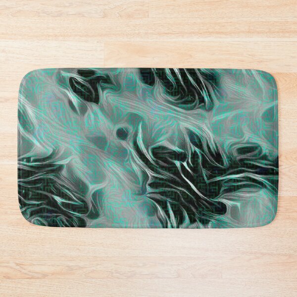 Item preview, Misty Mint - Abstract Design on Black and Green Maze designed and sold by ittybittyowl.