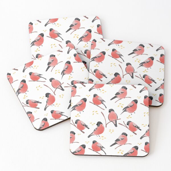 Item preview, Bullfinch seamless pattern  designed and sold by owlwithapencil.