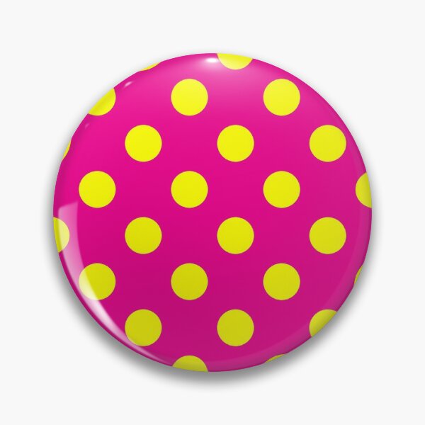 Item preview, Yellow Polka Dots on Bright Pink Background designed and sold by Bumblefuzzies.