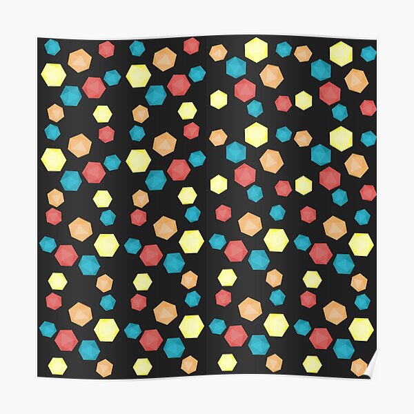 Sorcerer Dice black background Poster