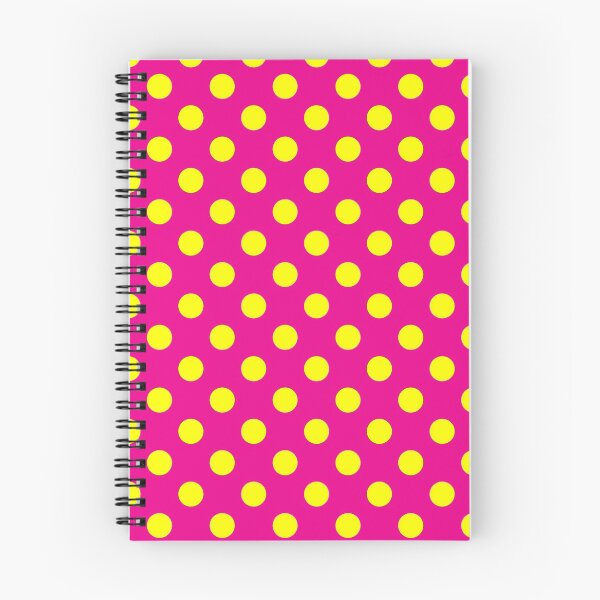 Item preview, Yellow Polka Dots on Bright Pink Background designed and sold by Bumblefuzzies.