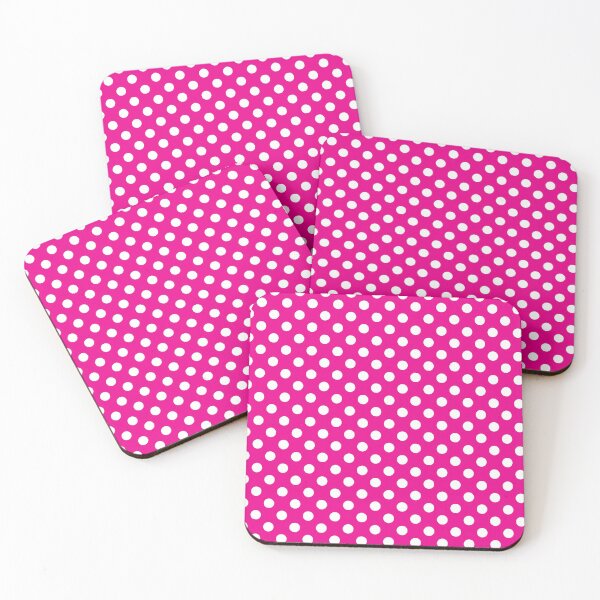 Item preview, White Polka Dots on Bright Pink Background designed and sold by Bumblefuzzies.