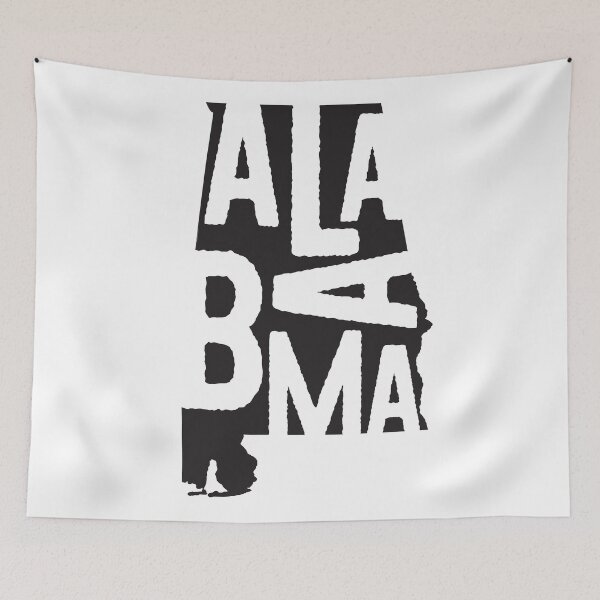 Item preview, Alabama State Design | Vintage Alabama Lettering Graphic | Alabama Gift | Alabama Map designed and sold by crookedriverusa.