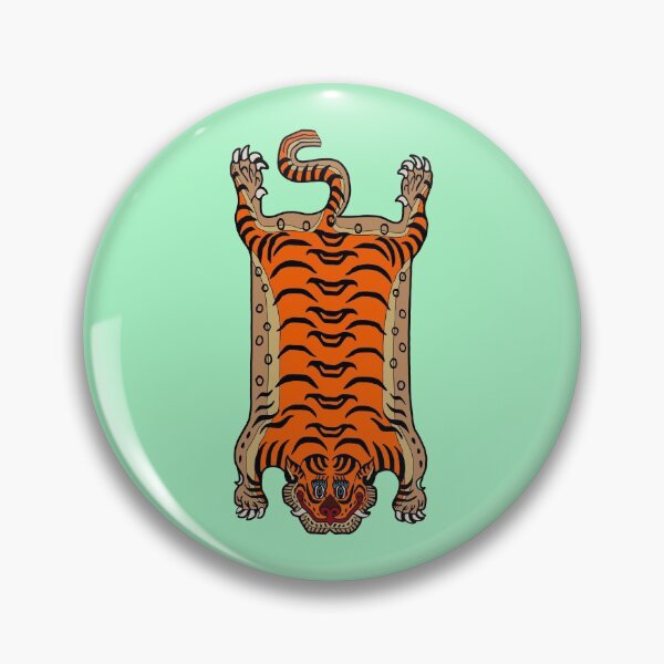 Item preview, TIBETAN TIGER RUG-turquoise designed and sold by BEATRIZ ABAITUA.