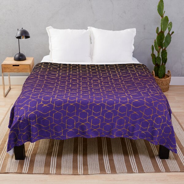 Item preview, Gold Purple hexagonal jaali designed and sold by theinkypensieve.