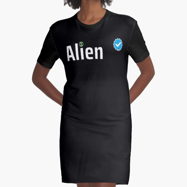 Verified Alien Graphic T-Shirt Dress