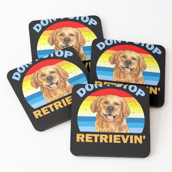 Item preview, Funny Retro Golden Retriever Lover - Don't Stop Retrieving designed and sold by IanSummer53.