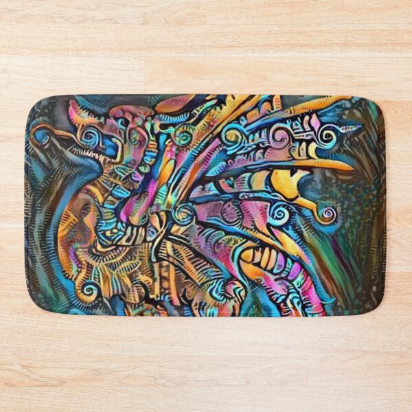 Item preview, Fantasy Dragon - Rainbow Multicolored Abstract Art designed and sold by ittybittyowl.
