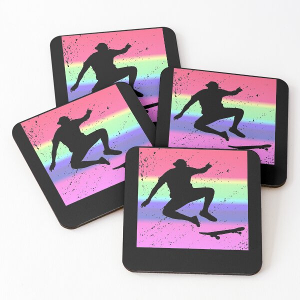 Item preview, Vintage Skateboarder Colorful Silhouette Birthday Gift designed and sold by GBDesigner.