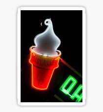 neon ice cream Sticker