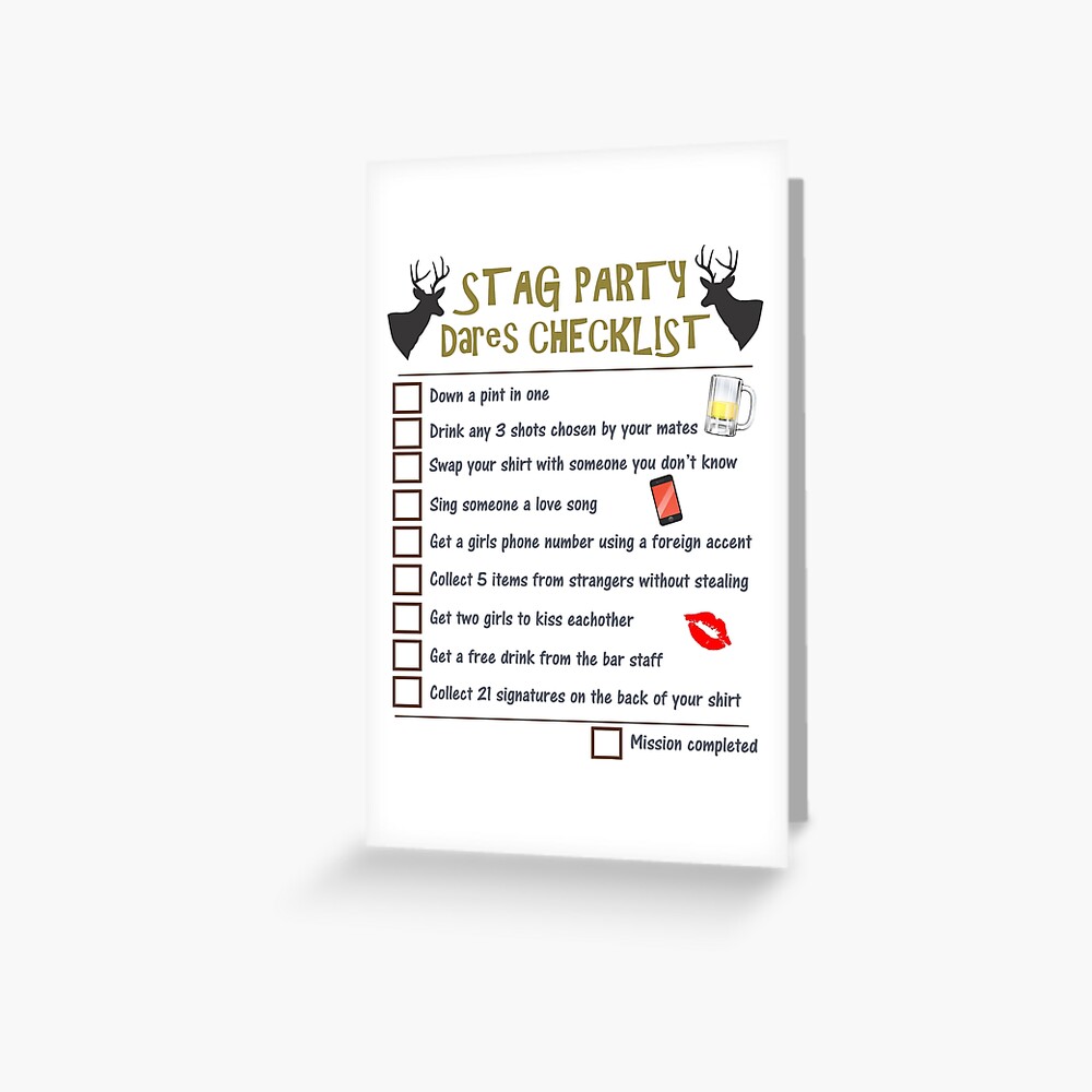 Stag Party Dare Cards Stag Night Tour Scratch Cards Funny Dare Scratchcards gift 
