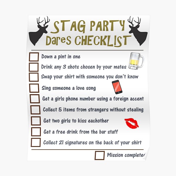 Bachelor Party Checklist Ideas