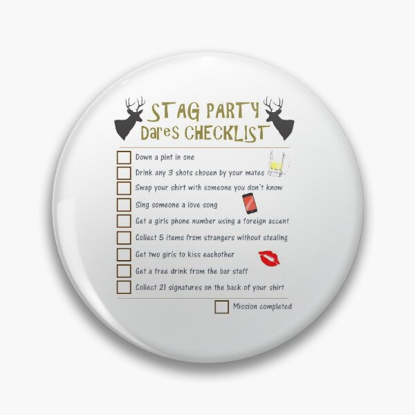 Item preview, Stag Do Dares Checklist designed and sold by Pixato.