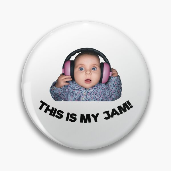 Item preview, This is my Jam! Baby with headphones (black text) designed and sold by strengthdesign.