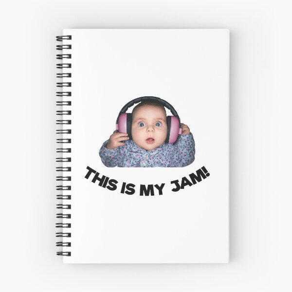 Item preview, This is my Jam!  Baby with headphones (black text) designed and sold by strengthdesign.