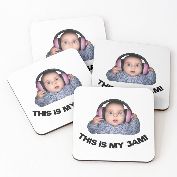 Item preview, This is my Jam!  Baby with headphones (black text) designed and sold by strengthdesign.