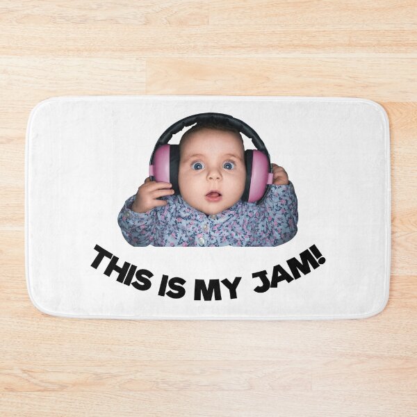 Item preview, This is my Jam! Baby with headphones (black text) designed and sold by strengthdesign.