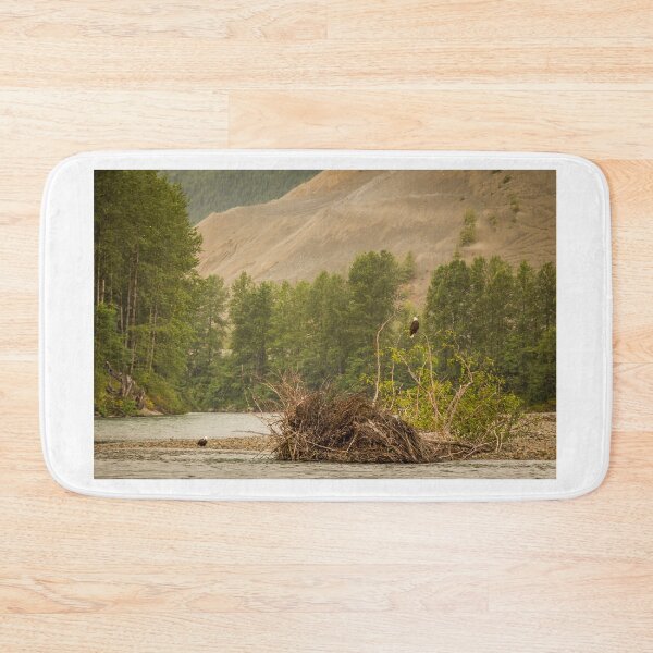 Item preview, Two eagles resting in a tree at the end of a pool on the Kitimat River, British Columbia, Canada. designed and sold by SnapTPhotograph.
