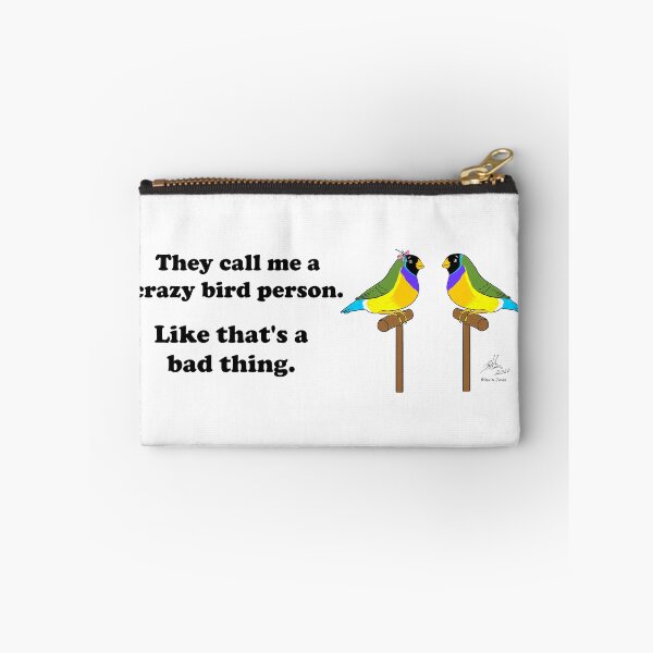 Item preview, Crazy Bird Person with Gouldian finches designed and sold by Laughing Parrot Studio.