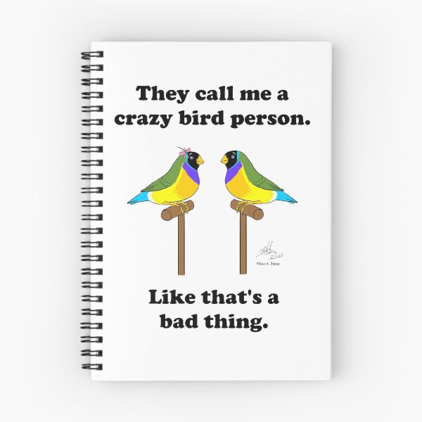 Item preview, Crazy Bird Person with Gouldian finches designed and sold by Laughing Parrot Studio.