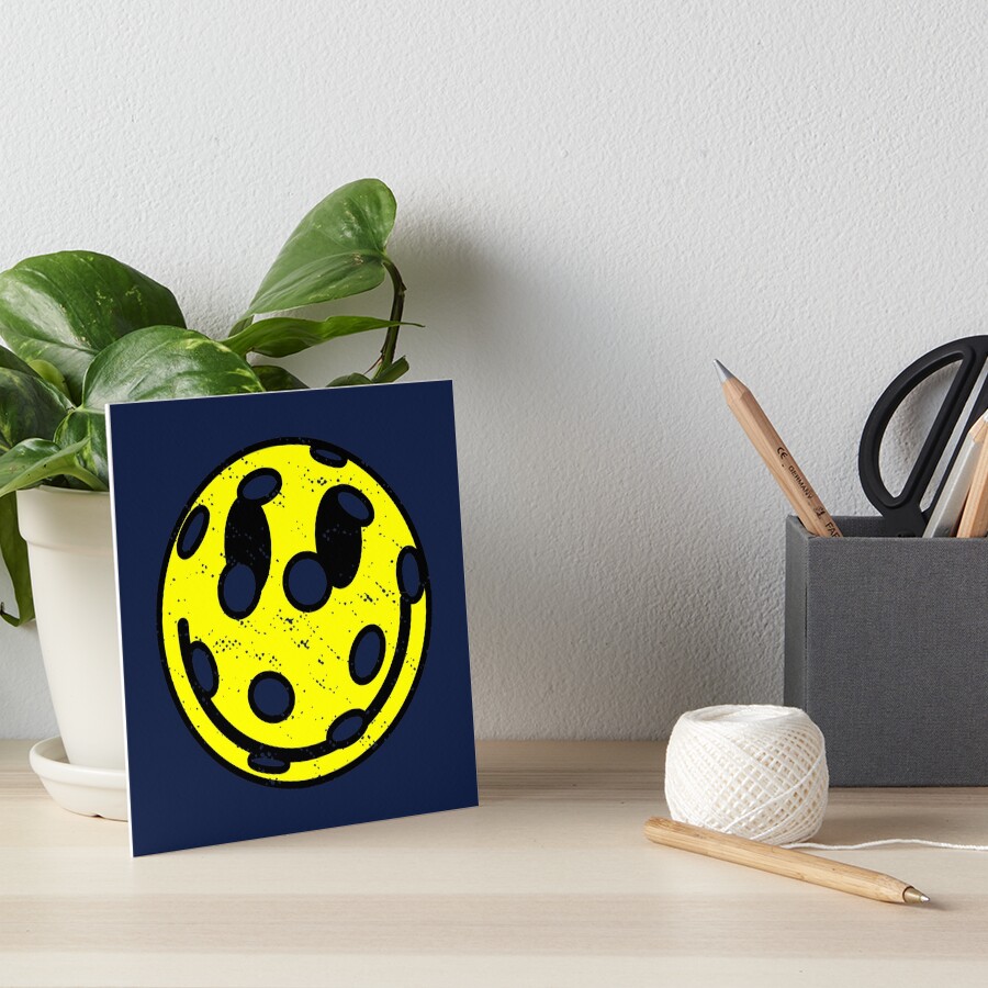 "Pickleball Smiley Face" Art Board Print for Sale by d247 Redbubble