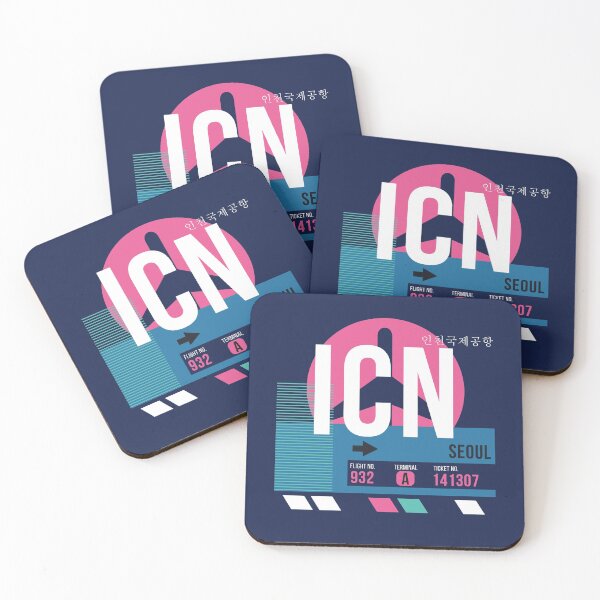 Item preview, Seoul (ICN) Airport Code Baggage Tag designed and sold by SLAG-Creative.