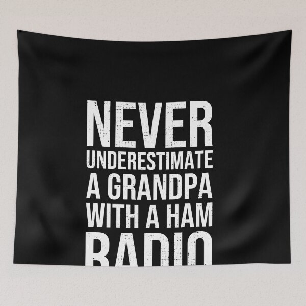 Item preview, Funny Never Underestimate an Old Man with a Ham Radio Gift designed and sold by MarioShirtWorld.