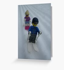 Skiing Down the Hill Greeting Card