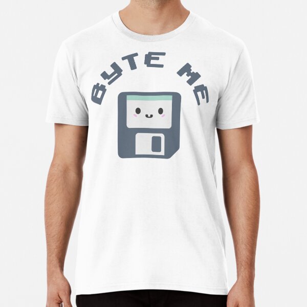 Byte Me Retro Kawaii Diskette Premium T-Shirt
